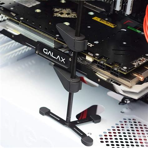 video card metal bracket|vertical graphic card support brace.